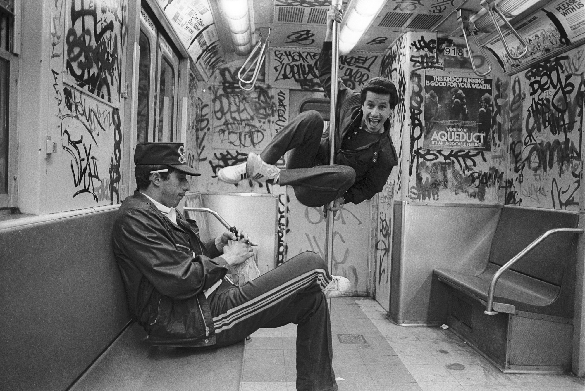 Carlos and Boogie on the 6 Train - 1984, Photo by Ricky Flores