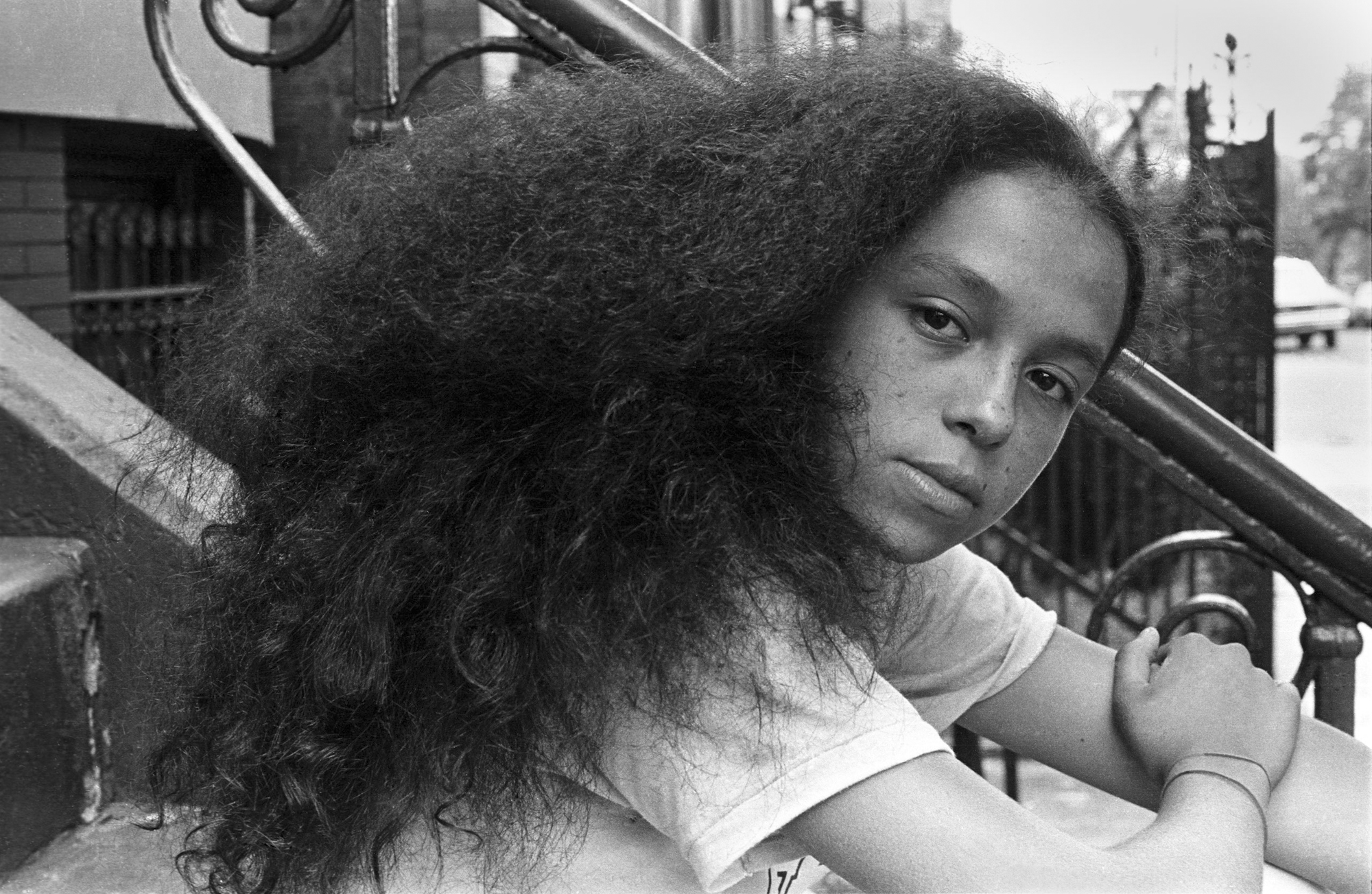 Adeleine, 156th Street, South Bronx, 1984.  Photo by Ricky Flores