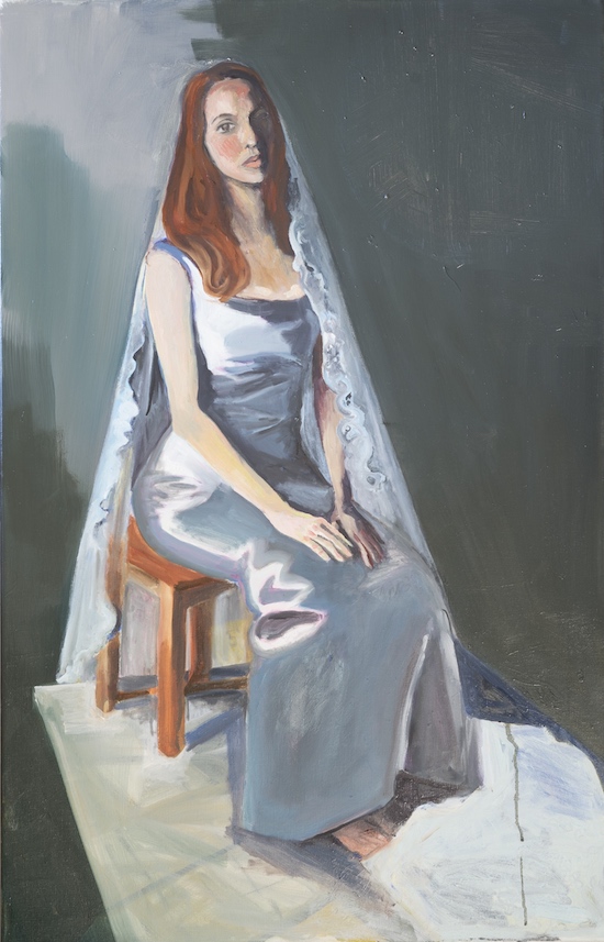 Kirke, Jemima, Bride in a Dark Room, 2017, Oil on canvas, 36 x 23 inches