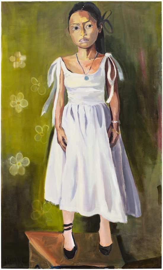 Kirke, Jemima, Elaine in Her Wedding Dress, 2017, Oil on canvas, 50 x 30 inches