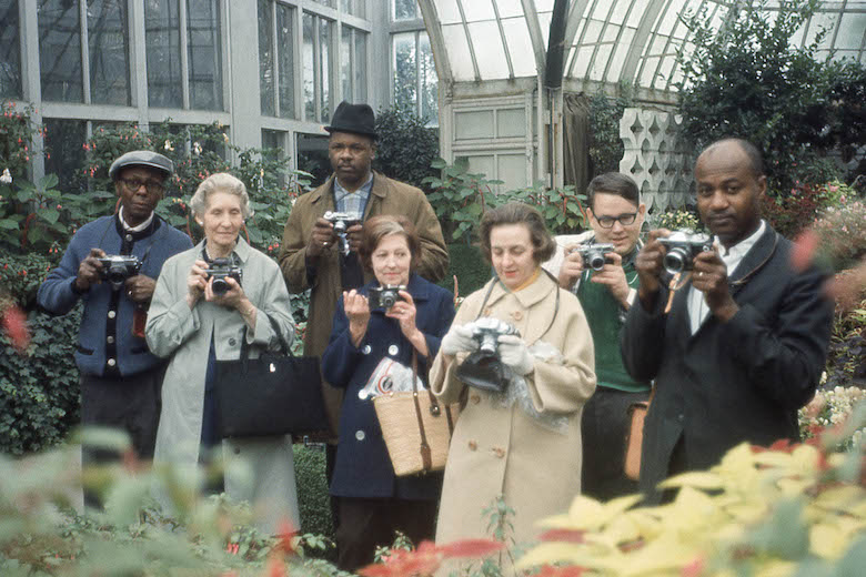 group_portrait_with_cameras_belle_isle_conservatory_detroit_attrib_to_arthur_strossaround_1970