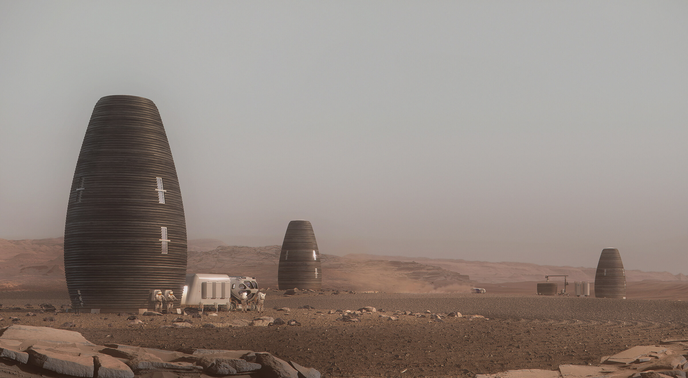 Nasaが認めた 火星の住宅マーシャ 素材は火星で現地調達 3dプリンター30時間で作る 宇宙飛行士たちの快適な家 Heaps